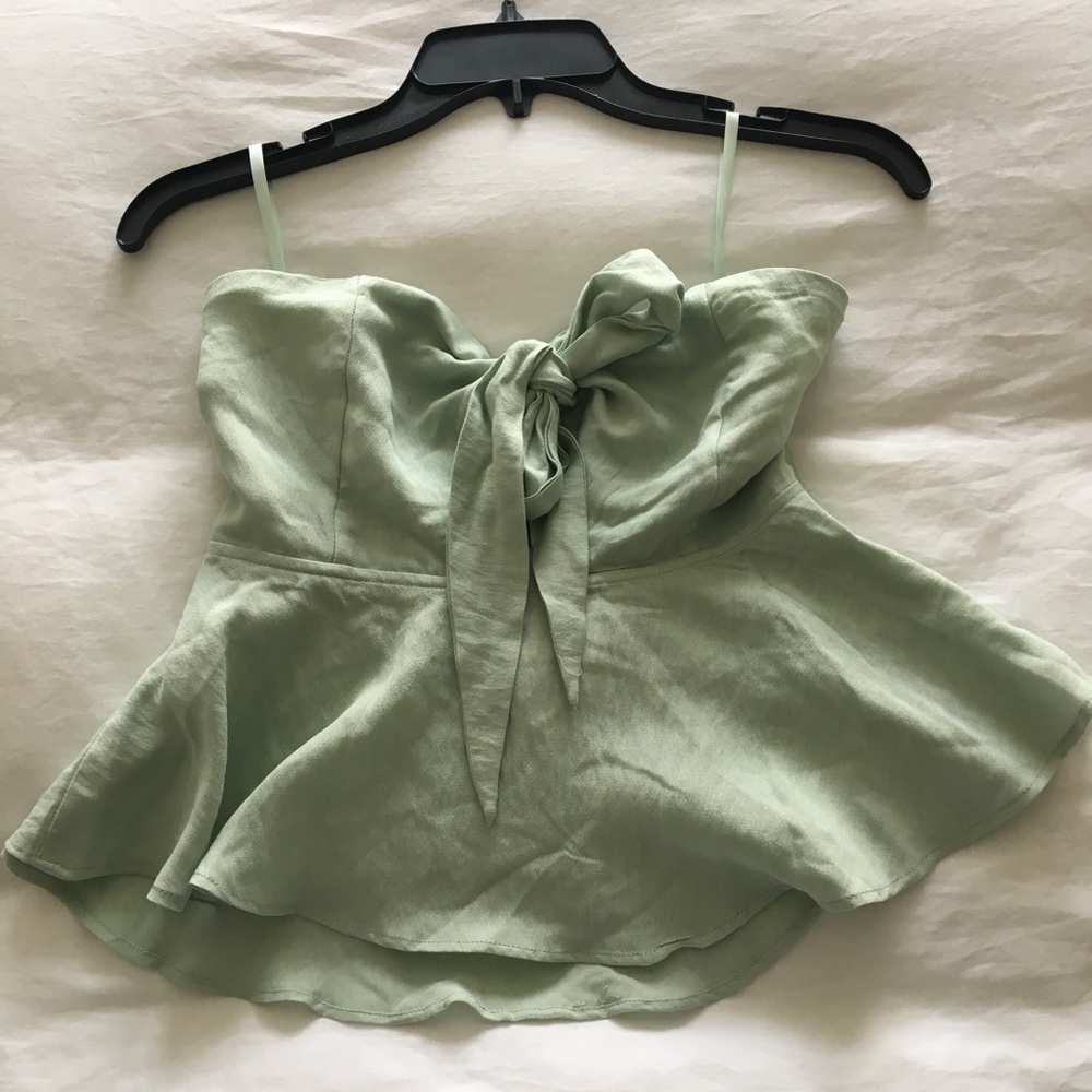 Frankie Phoenix: Peplum Tube Top with Tie-Front